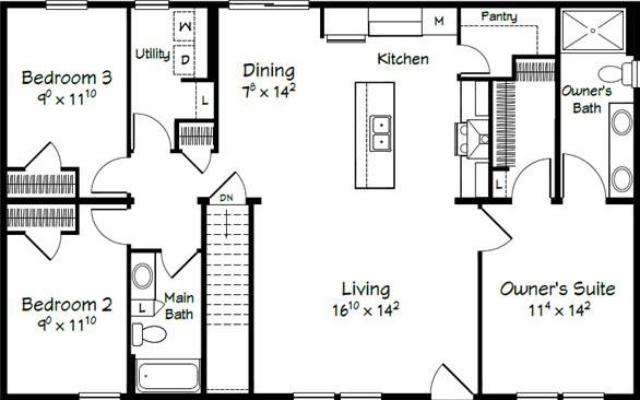 Evolution series wilson model 3248b floor plan home features