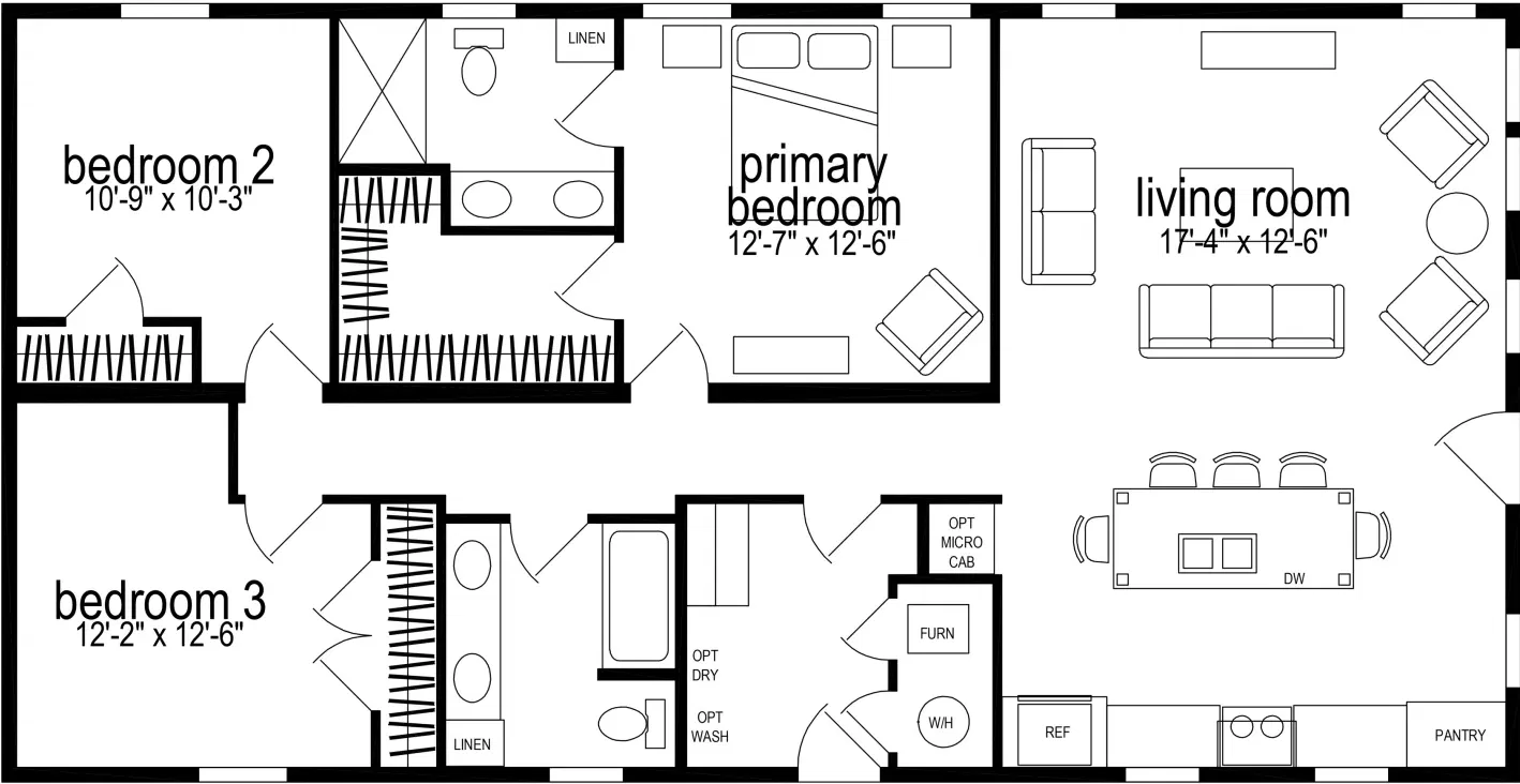 Skyliner 600 floor plan home features