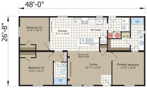 Dreamworks dw4483b floor plan home features