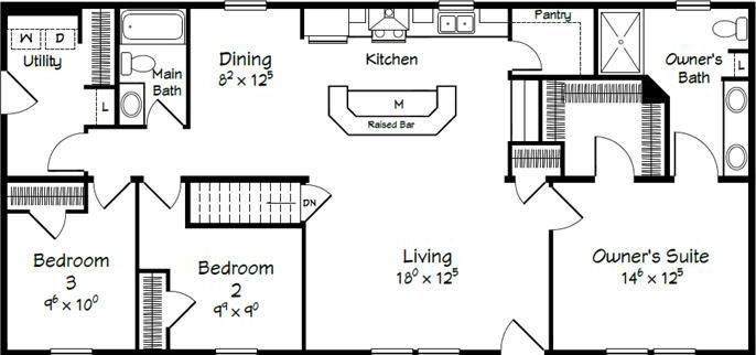 Evolution series mckinley model 2856b floor plan home features