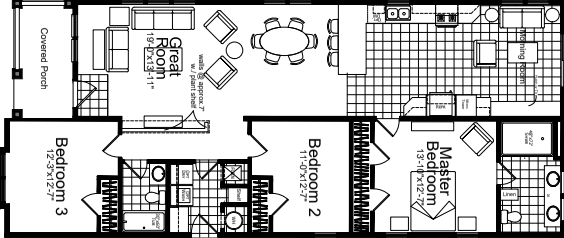 Nicolet floor plan home features