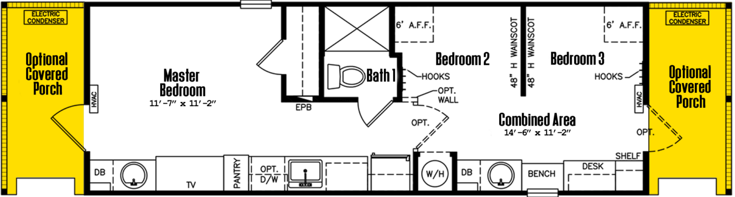 Tiny home 12×34-31a floor plan home features