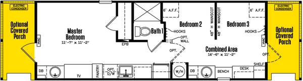 Tiny home 12×34-31a floor plan home features