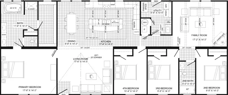 The tyra ii floor plan home features