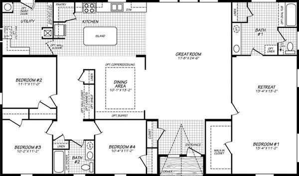 Evergreen 37624e floor plan home features