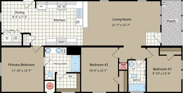 Select 2852ha2e floor plan home features