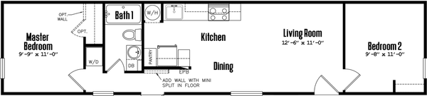 Singlewide s-12×56-21a floor plan home features