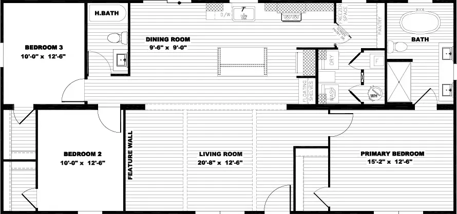 The lizzie floor plan home features