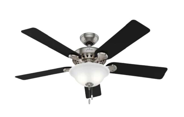 Brushed Nickel Ceiling Fan with Dark Blades