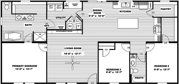 The anniversary 2.1 floor plan home features