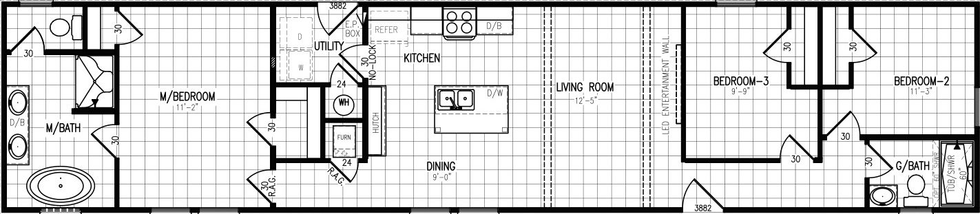 Marquise d72e floor plan home features