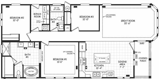 Pacifica 28573a floor plan home features