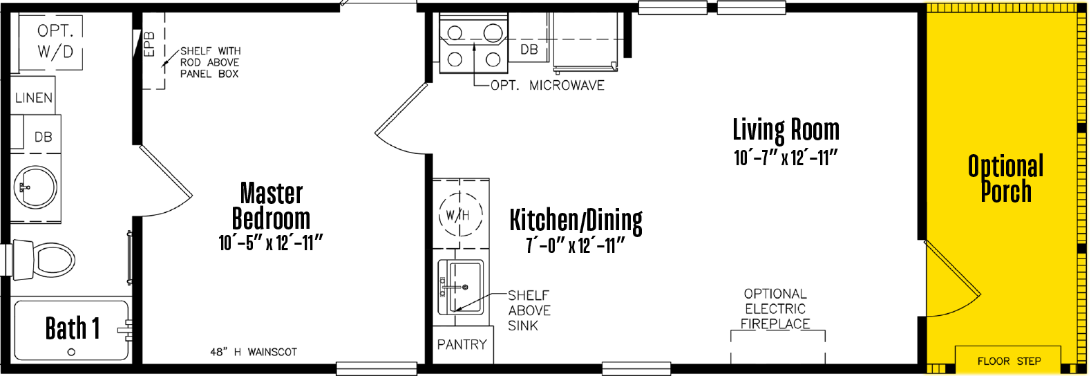 Singlewide s-14×38-11a floor plan home features