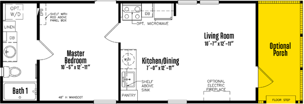 Singlewide s-14×38-11a floor plan home features