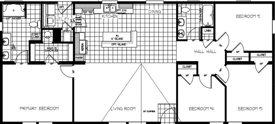 K2760b floor plan home features