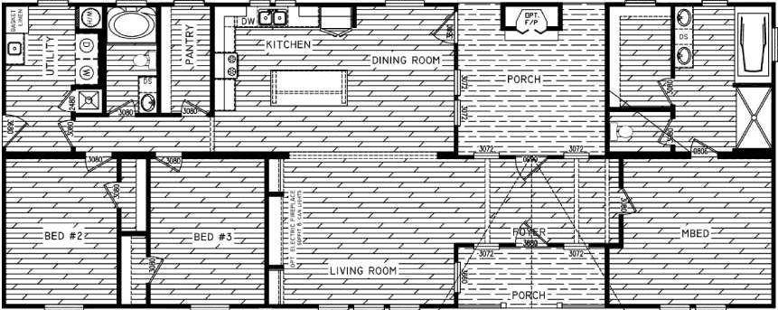 The white oak  floor plan home features