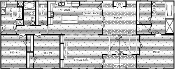 The white oak floor plan home features