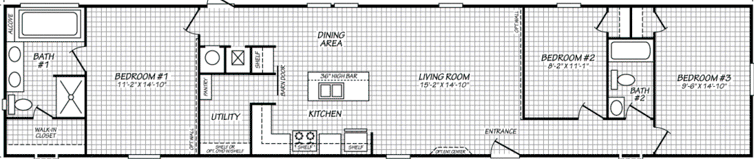 Pinnacle 16763b floor plan home features