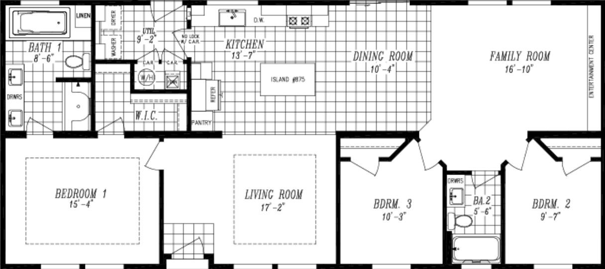 Majestic Collection 9601-S Floor Plan