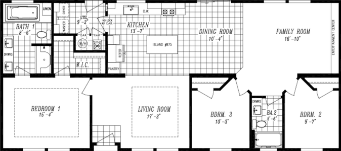 Majestic collection 9601-s floor plan home features