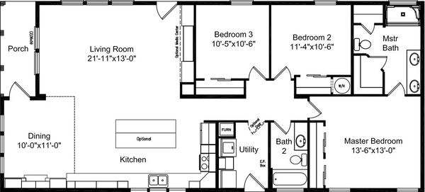 Sunset bay plus floor plan home features