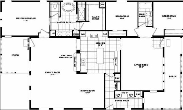 Hd4068a floor plan home features