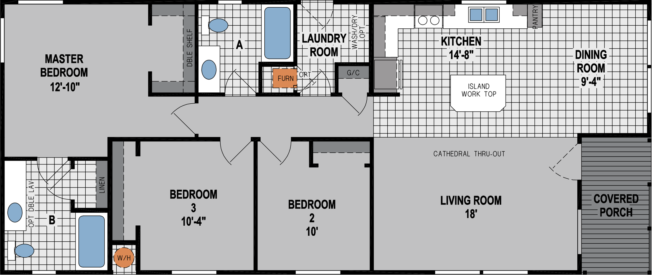 Amber Cove K619CT Floor Plan