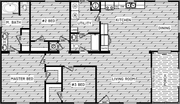 The frontier floor plan home features