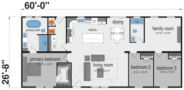 Pursuit 021 floor plan home features