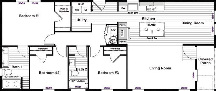 Oasis floor plan home features