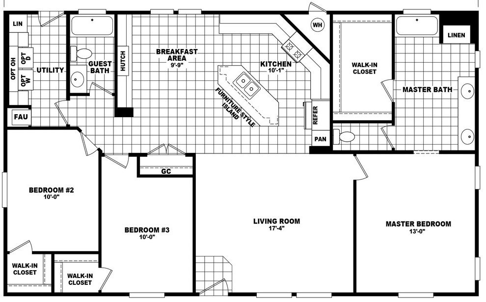 Mountain Ridge 32523A Floor Plan