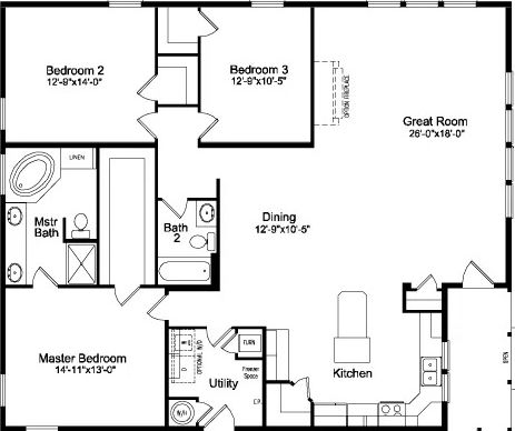 Mt Bachelor 42483A Floor Plan