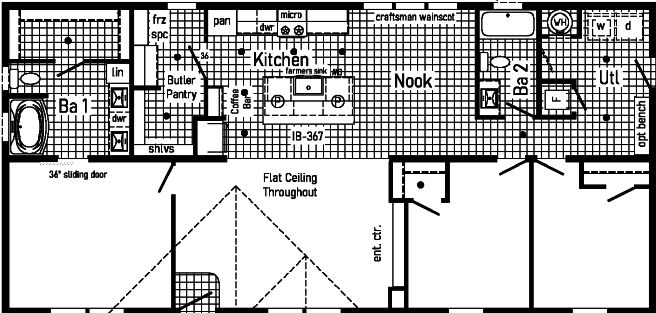 Astro elite ranch 3a2812-p floor plan home features