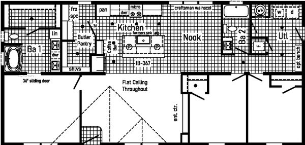 Astro elite ranch 3a2812-p floor plan home features