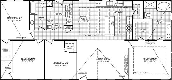 Ranchero 30644h floor plan home features