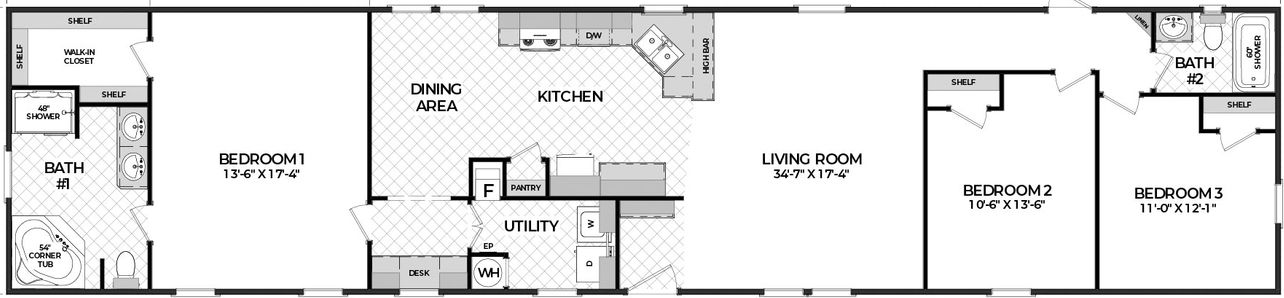 Solitaire 18803b floor plan home features