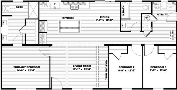 Wilder floor plan home features