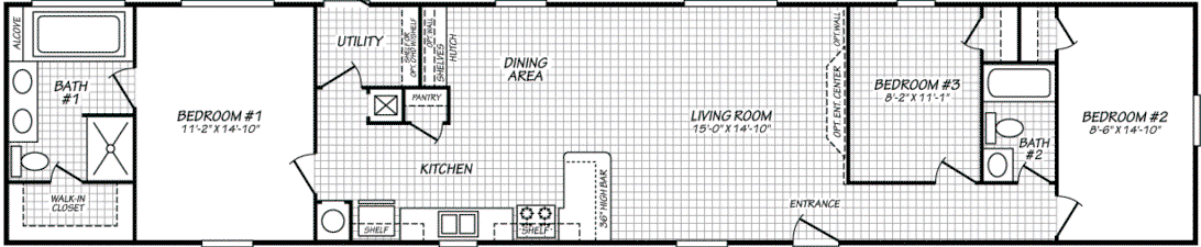 Pinnacle 16763p floor plan home features