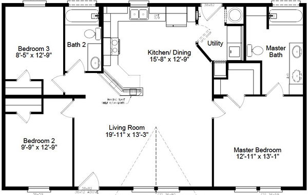 Jefferson floor plan home features