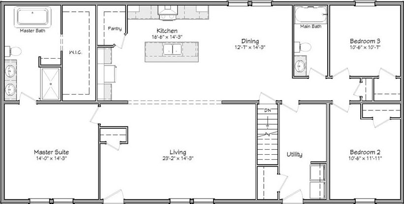 Liberty series morris 30' floor plan home features