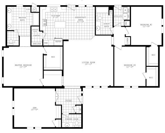 Santa Fe II 48623A Floor Plan