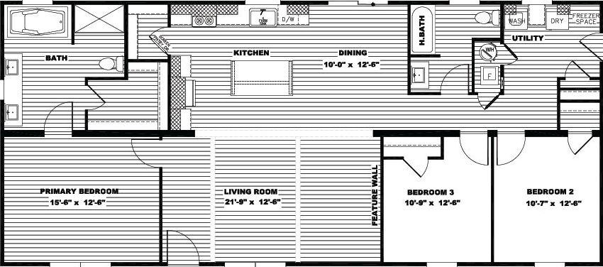 Farm 3 flex floor plan home features