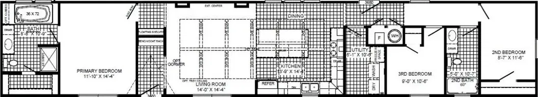 The bobby jo floor plan home features