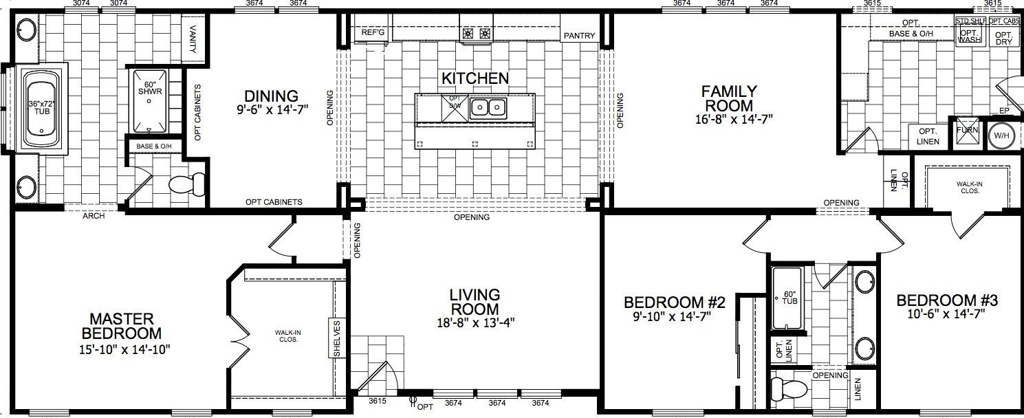 Cypress floor plan home features