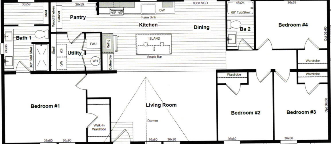 Zeppelin floor plan home features