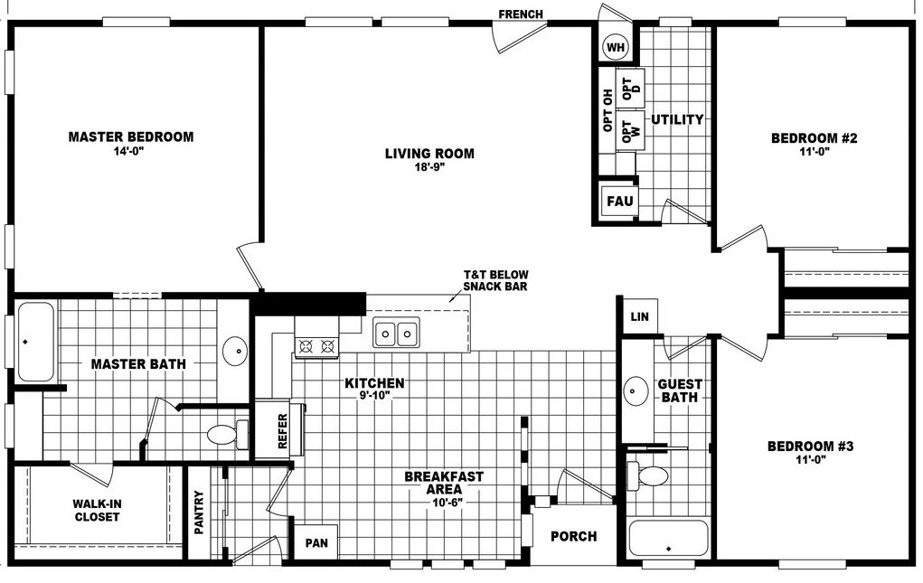 Mountain Ridge 32523B Floor Plan