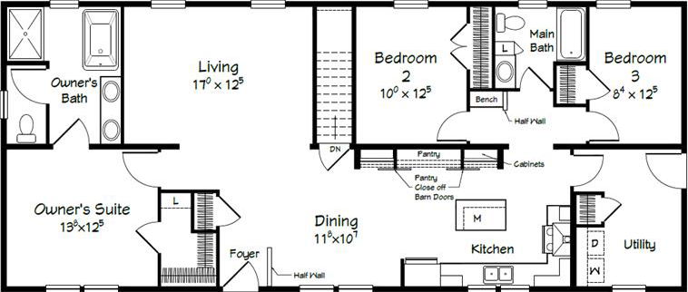Evolution series arthur ii model 2862b floor plan home features