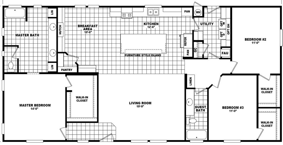 Mountain Ridge 32643A Floor Plan