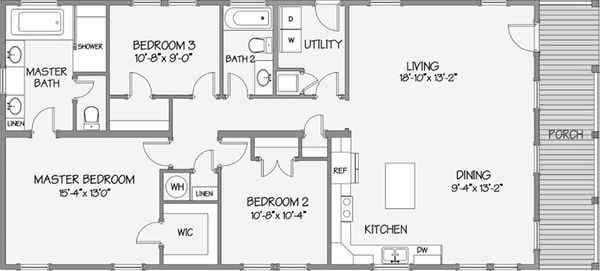 Prairie floor plan home features