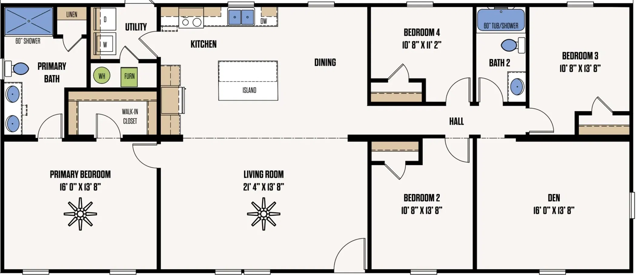 The dawson floor plan home features